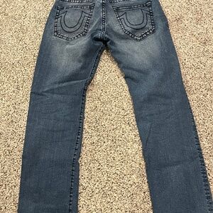 True Religion Ricky Men’s Straight Fit Medium Wash Jeans 34 x 34